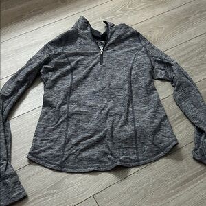 Old Navy Women's Charcoal Quarter-Zip Sweatshirt